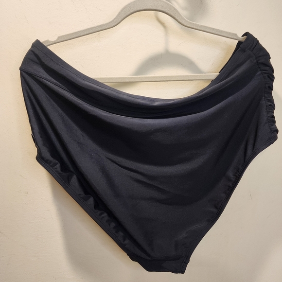 AVA & VIV Plus Sizr Black High-Waisted Bikini Bottom 20W/22W - Picture 6 of 8